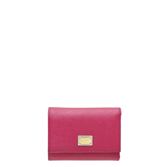 Dolce & Gabbana Fuchsia Sicily Compact Wallet