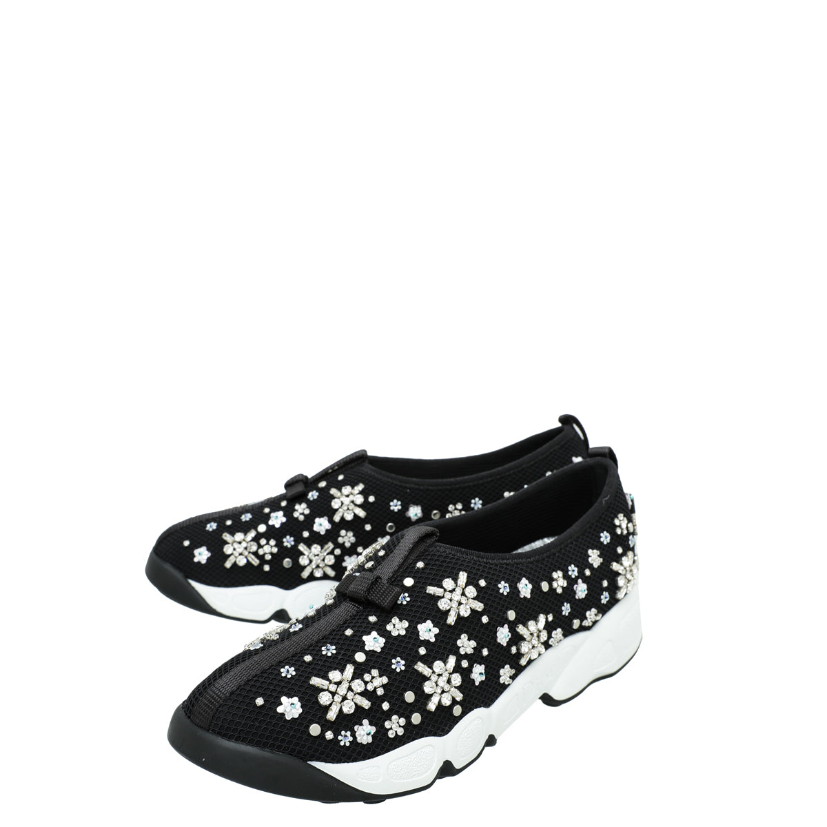 Christian Dior Black Crystal Embroidered Fusion Sneakers 38-Christian Dior-THE CLOSET