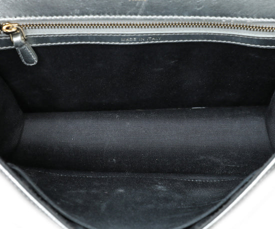 Christian Dior Metallic Silver Diorama Flap Medium Bag – The Closet