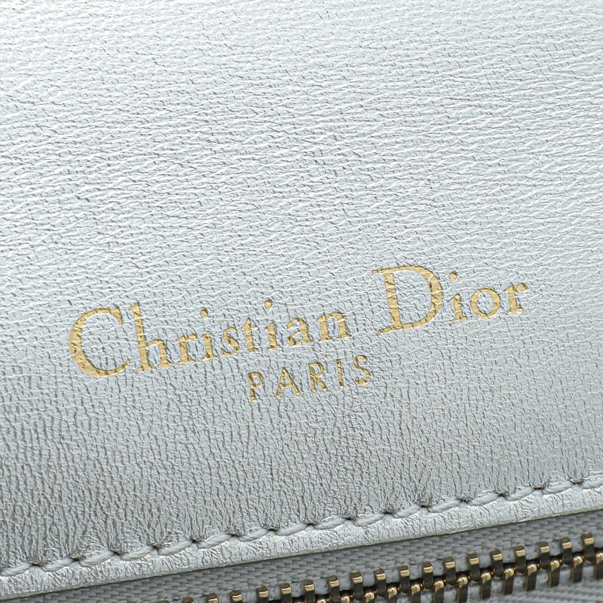 Christian Dior Metallic Silver Diorama Flap Medium Bag