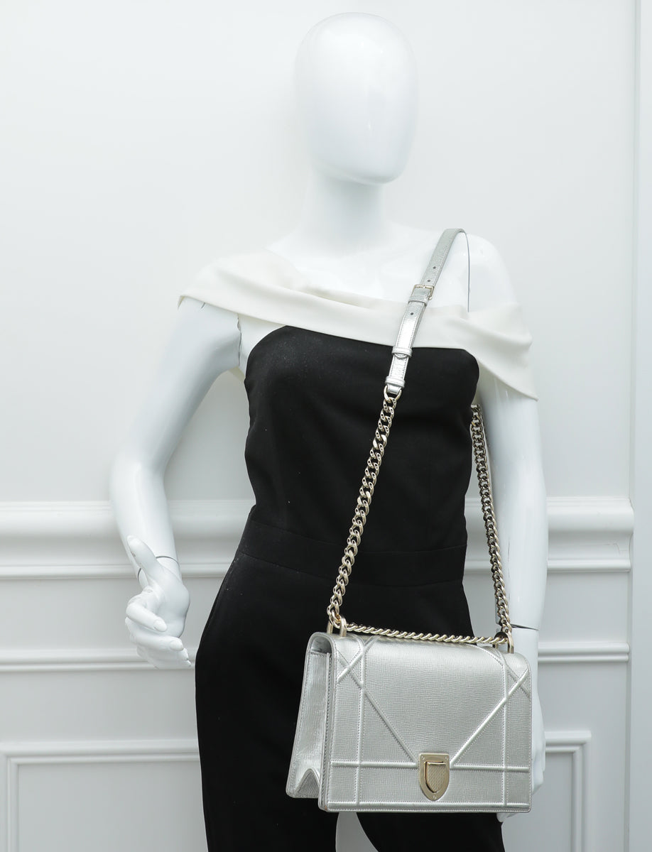Christian Dior Diorama Flap Leather Shoulder Bag