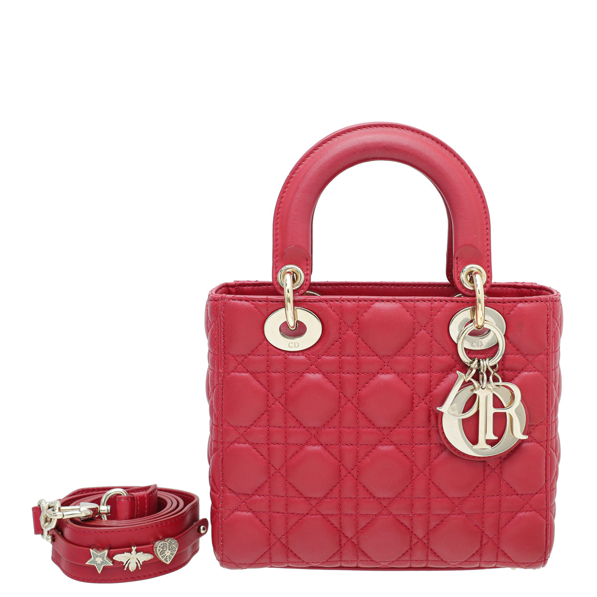 Christian Dior Red Lady Dior My ABCDIOR Small Bag-Christian Dior-THE CLOSET