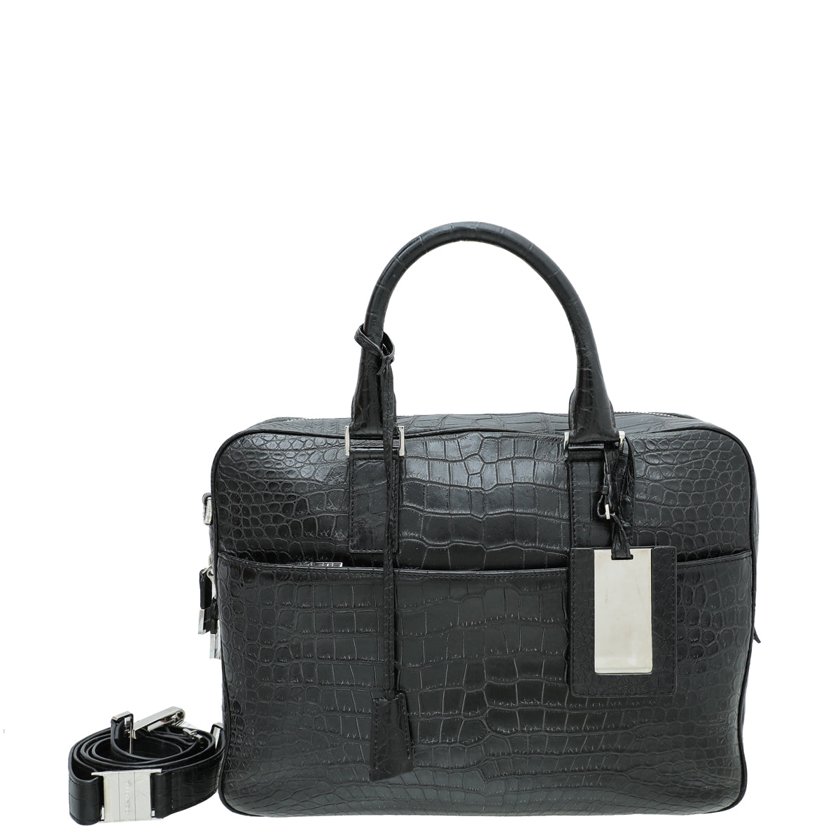 Christian Dior Black Alligator Homme Briefcase-Christian Dior-THE CLOSET