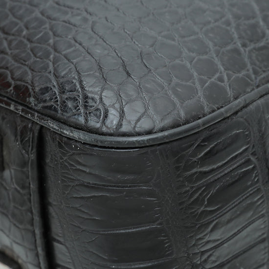Christian Dior Black Alligator Homme Briefcase