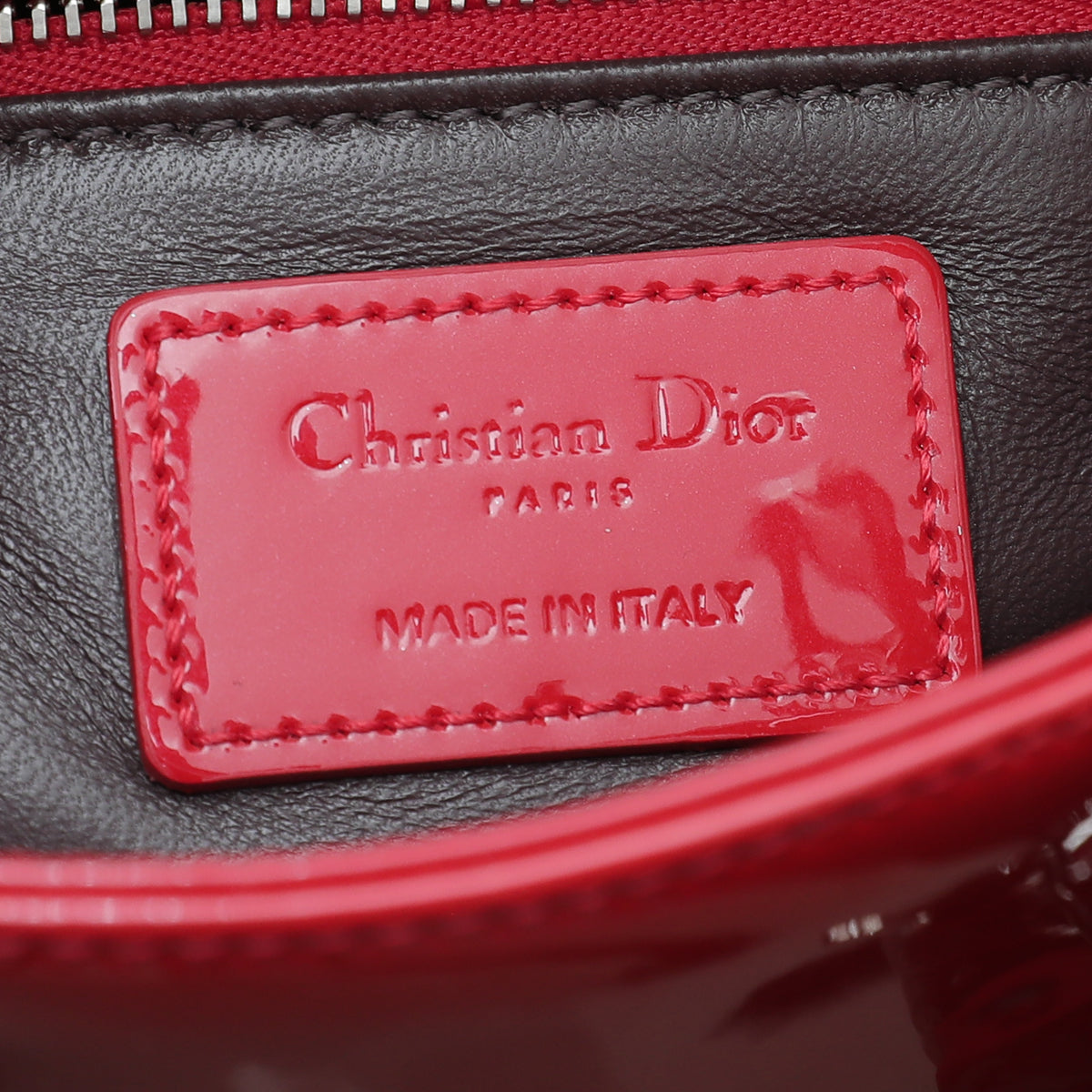Christian Dior Red Lady Dior Mini Bag