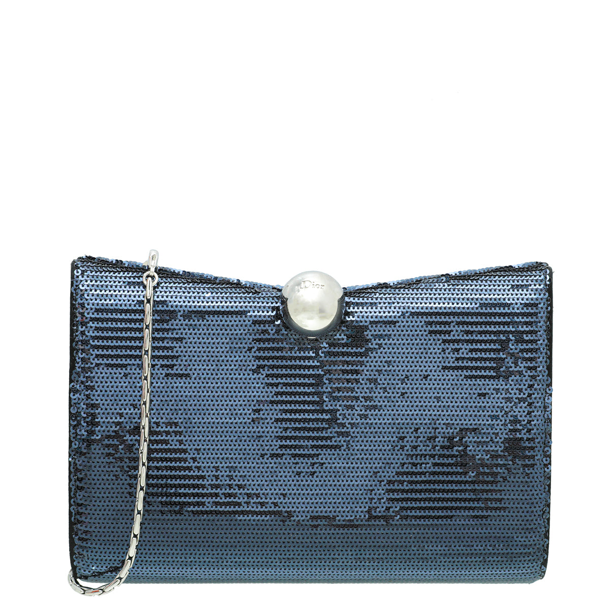Christian Dior Navy Blue Sequins Chain Pochette-Christian Dior-THE CLOSET