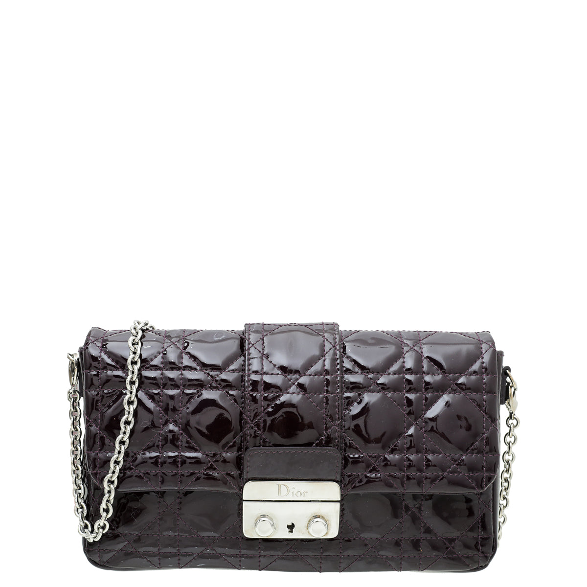 Christian Dior Violet Miss Dior Promenade Wallet On Chain-Christian Dior-THE CLOSET