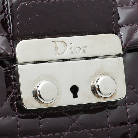 Christian Dior Violet Miss Dior Promenade Wallet On Chain