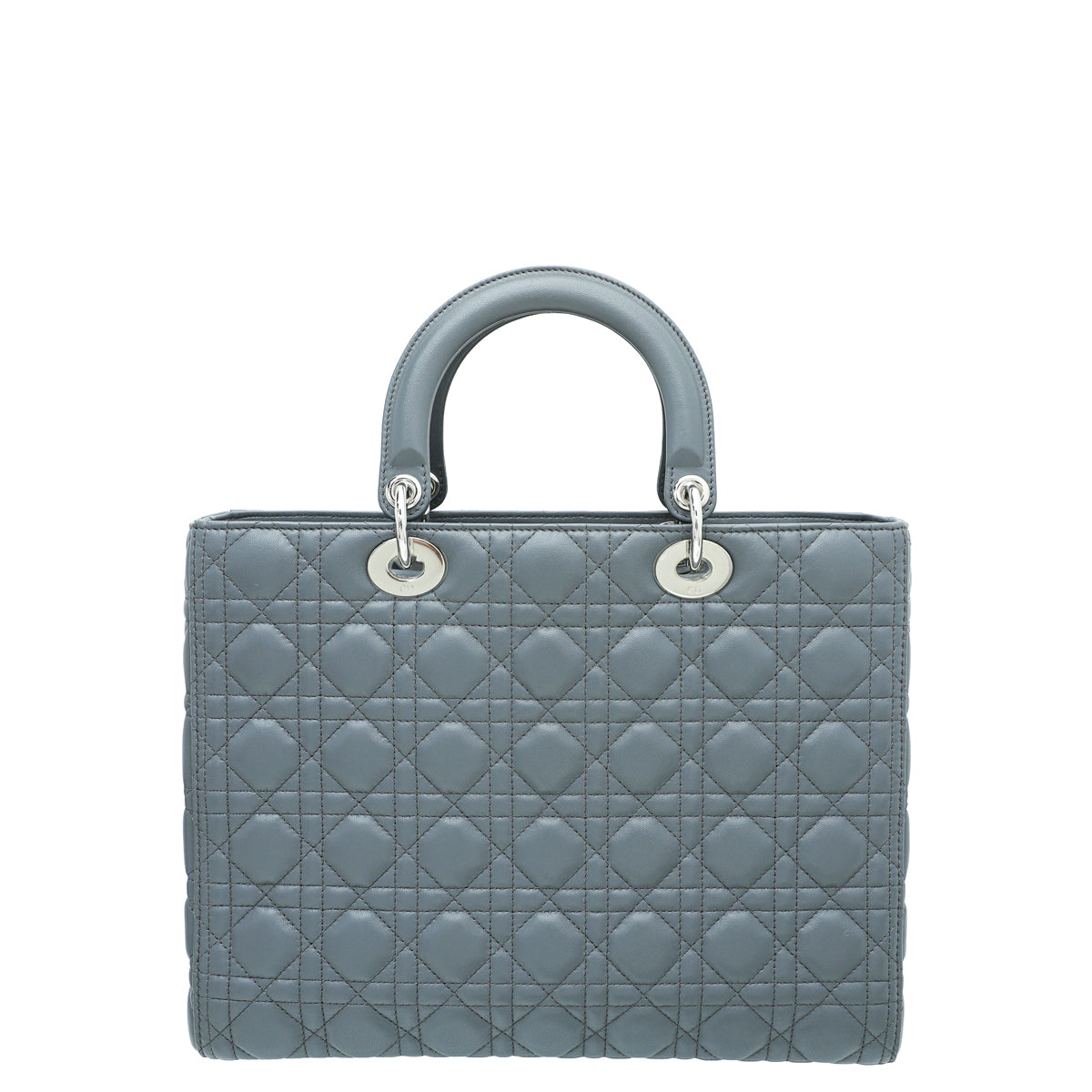 Christian Dior Grey Lady Dior Large Bag-Christian Dior-THE CLOSET