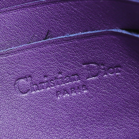 Christian Dior Violet New Lock Promenade Wallet On Chain