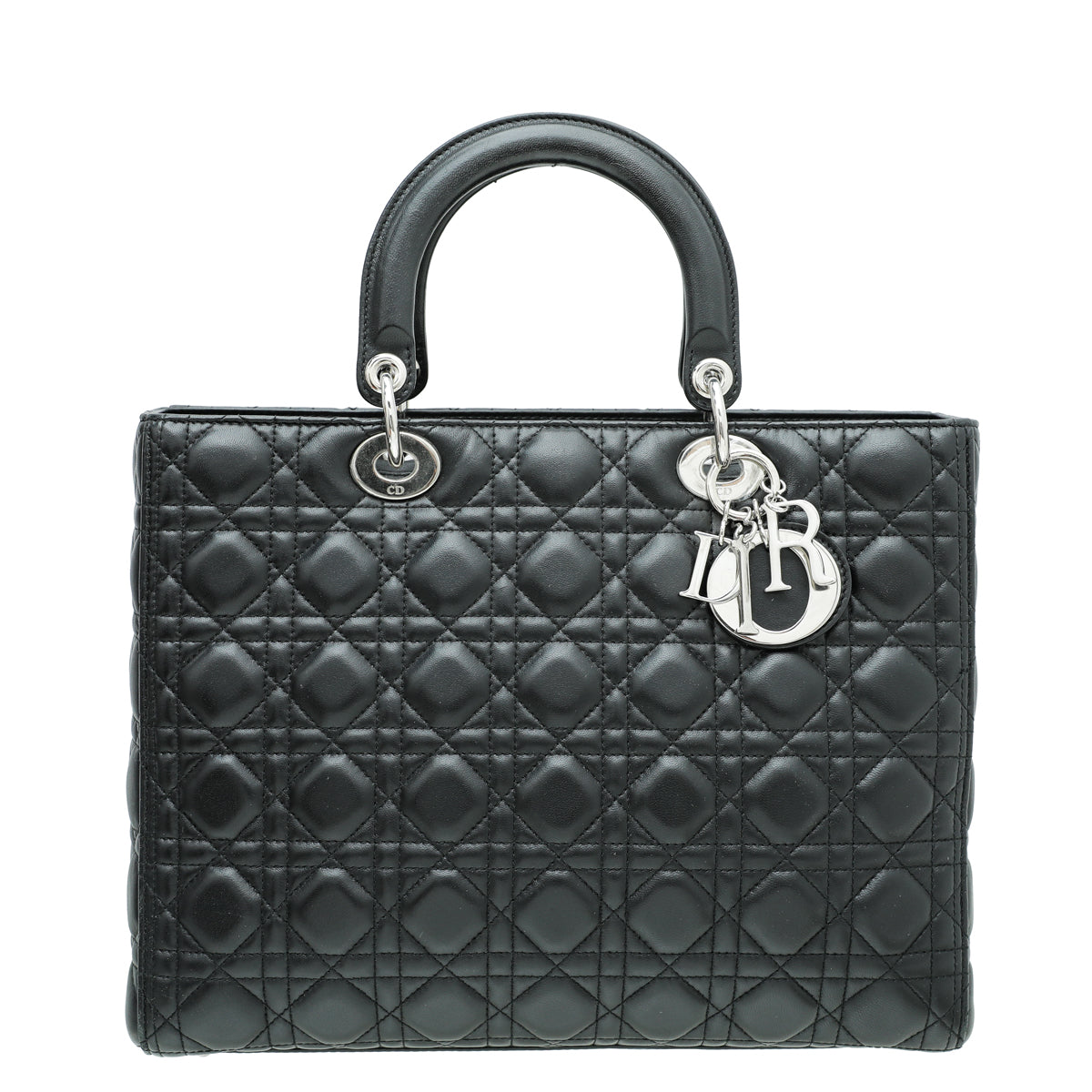 Christian Dior Black Lady Dior Large Bag