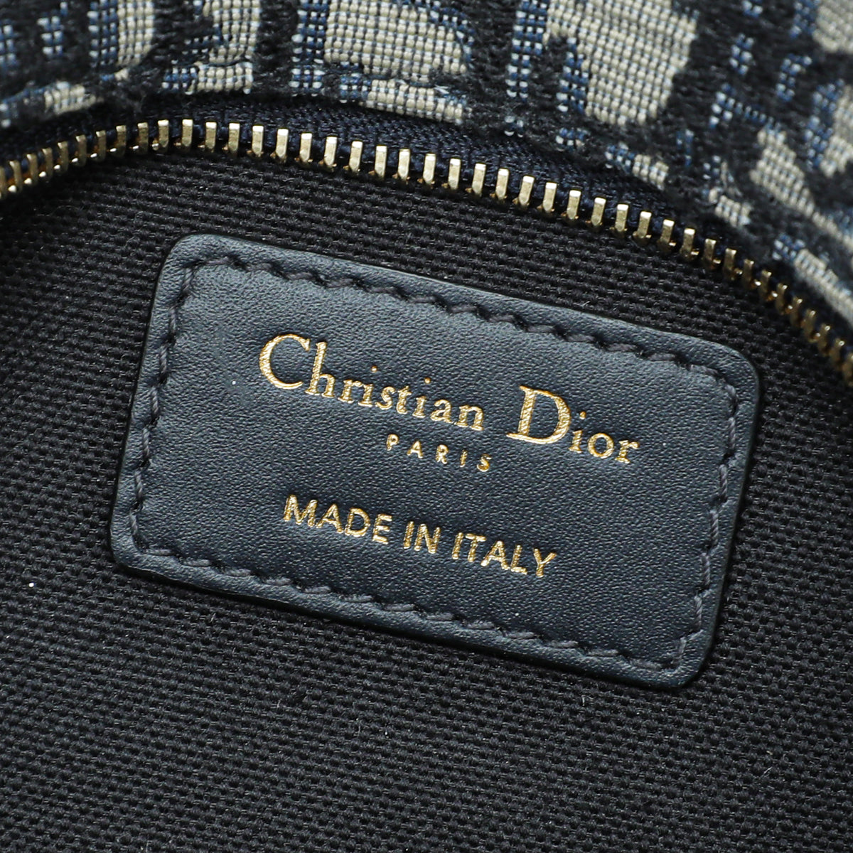 Christian Dior Blue Oblique "Diordouble" Chain Clutch Bag