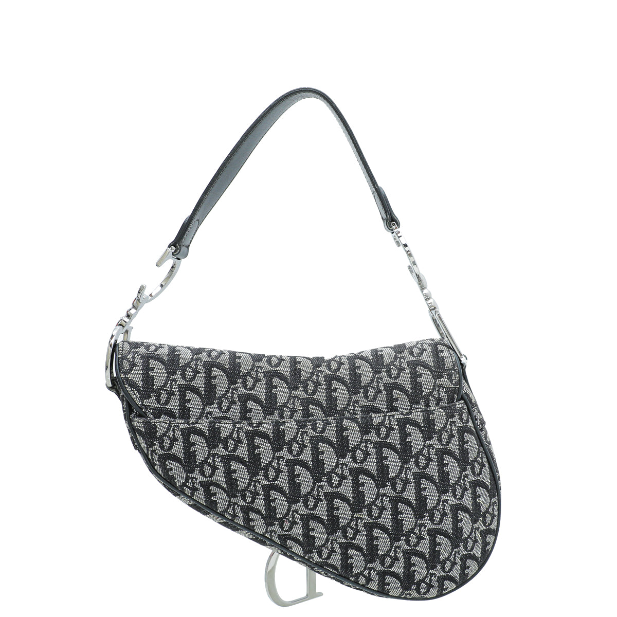 Christian Dior Navy Blue Saddle Oblique Medium Bag-Christian Dior-THE CLOSET