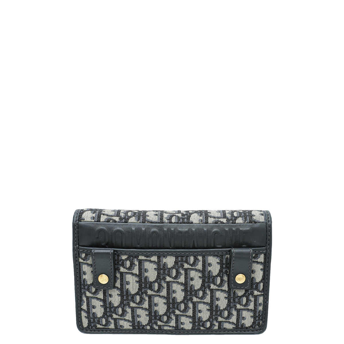 Christian Dior Navy Blue 30 Montaigne Oblique 2 Way Chain Pouch-Christian Dior-THE CLOSET