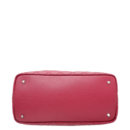 Christian Dior Red Panarea Medium Tote Bag