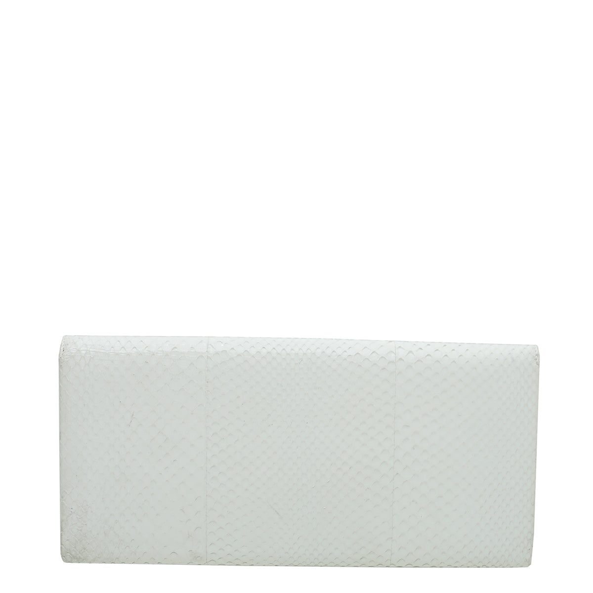 Christian Dior White Python Clutch W/Beaded Tassel-Christian Dior-THE CLOSET