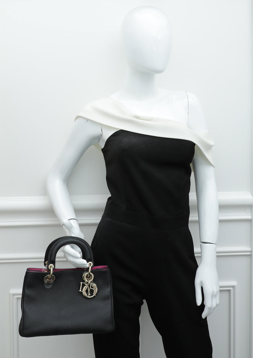 Christian Dior Black Diorissimo Mini Tote Bag
