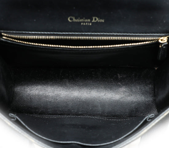 Christian Dior Bicolor Lizard Diorama Medium Bag