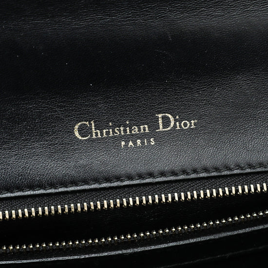 Christian Dior Bicolor Lizard Diorama Medium Bag