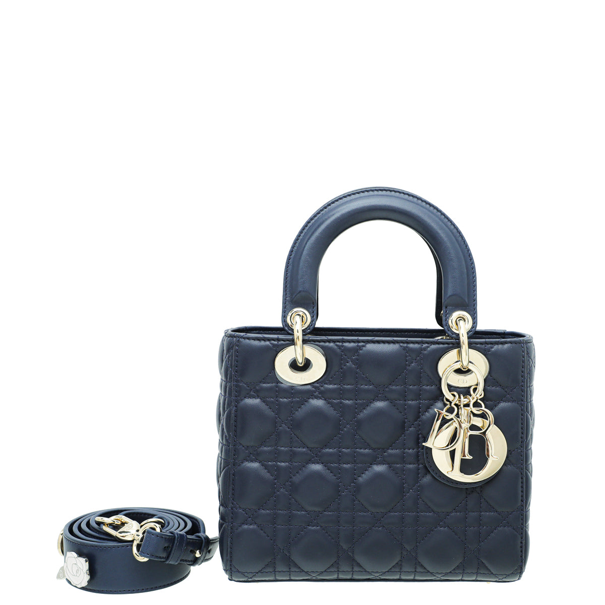 Navy Blue Lady Dior Bag Christian Dior Navy Blue Lady Dior My