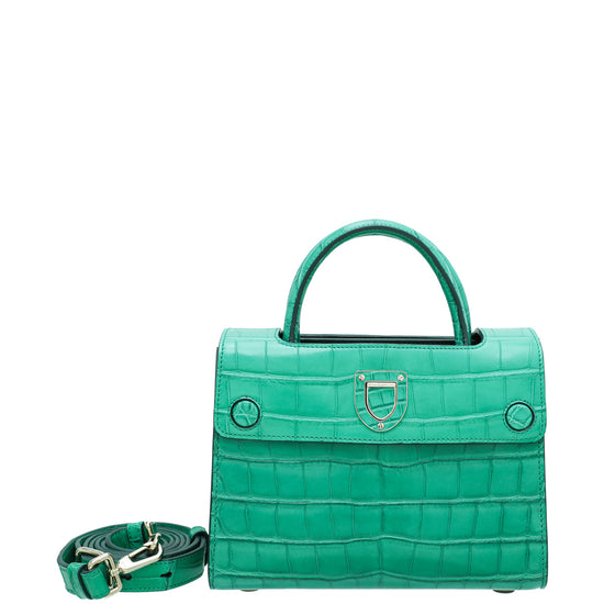 Christian Dior Green Alligator Diorever Mini Bag