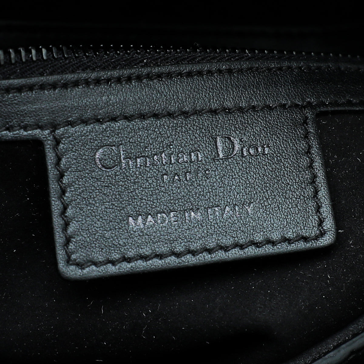 Christian Dior Black Oblique Embossed Saddle Medium Bag