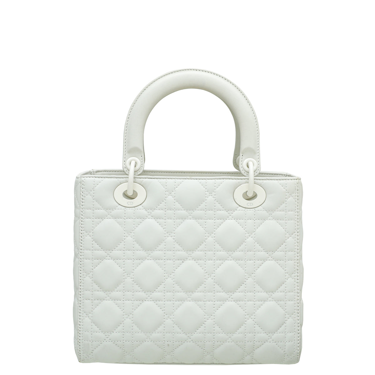 Christian Dior White Ultra Matte Lady Dior Medium Bag – THE CLOSET