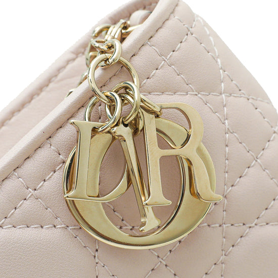 Christian Dior Light Pink Lady Dior Chain Pouch