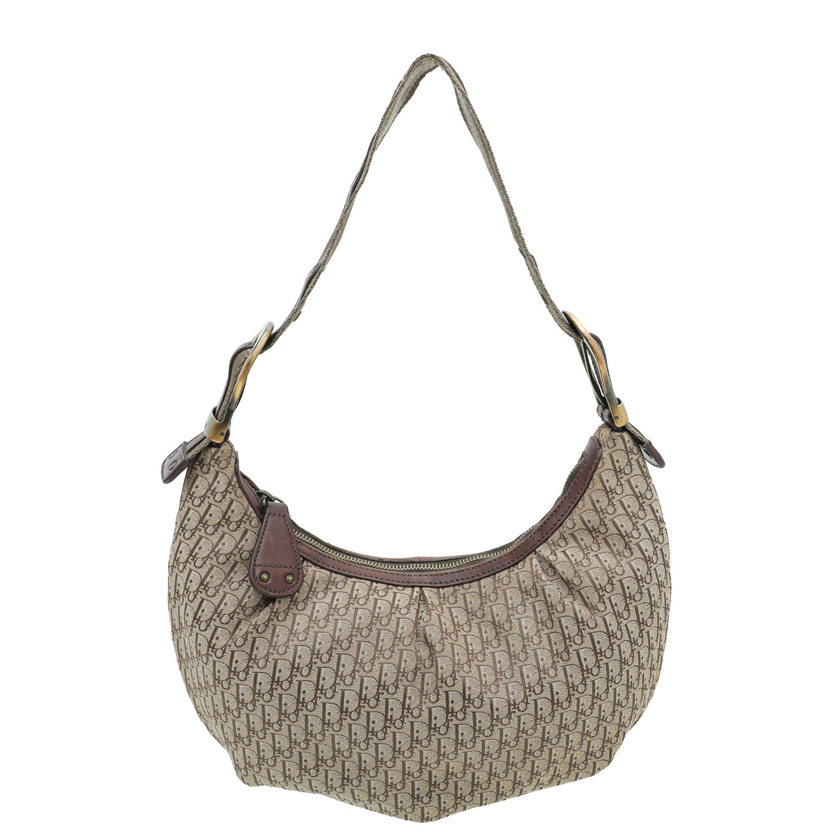 Christian Dior Light Brown Oblique Hobo Shoulder Bag-Christian Dior-THE CLOSET