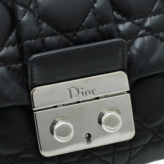Christian Dior Black New Lock Cannage Flap Bag