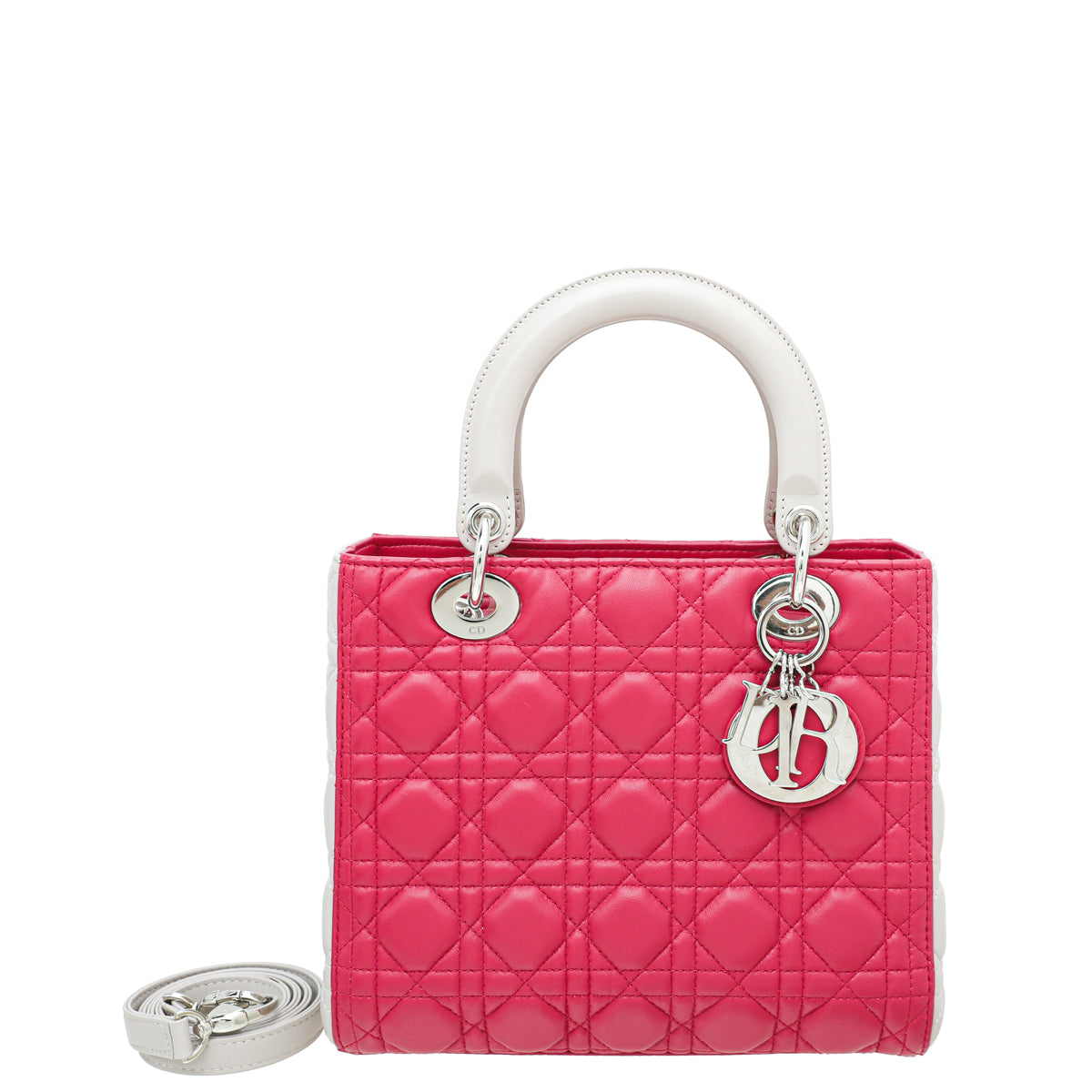 Christian Dior Bicolor Lady Dior Medium Bag-Christian Dior-THE CLOSET