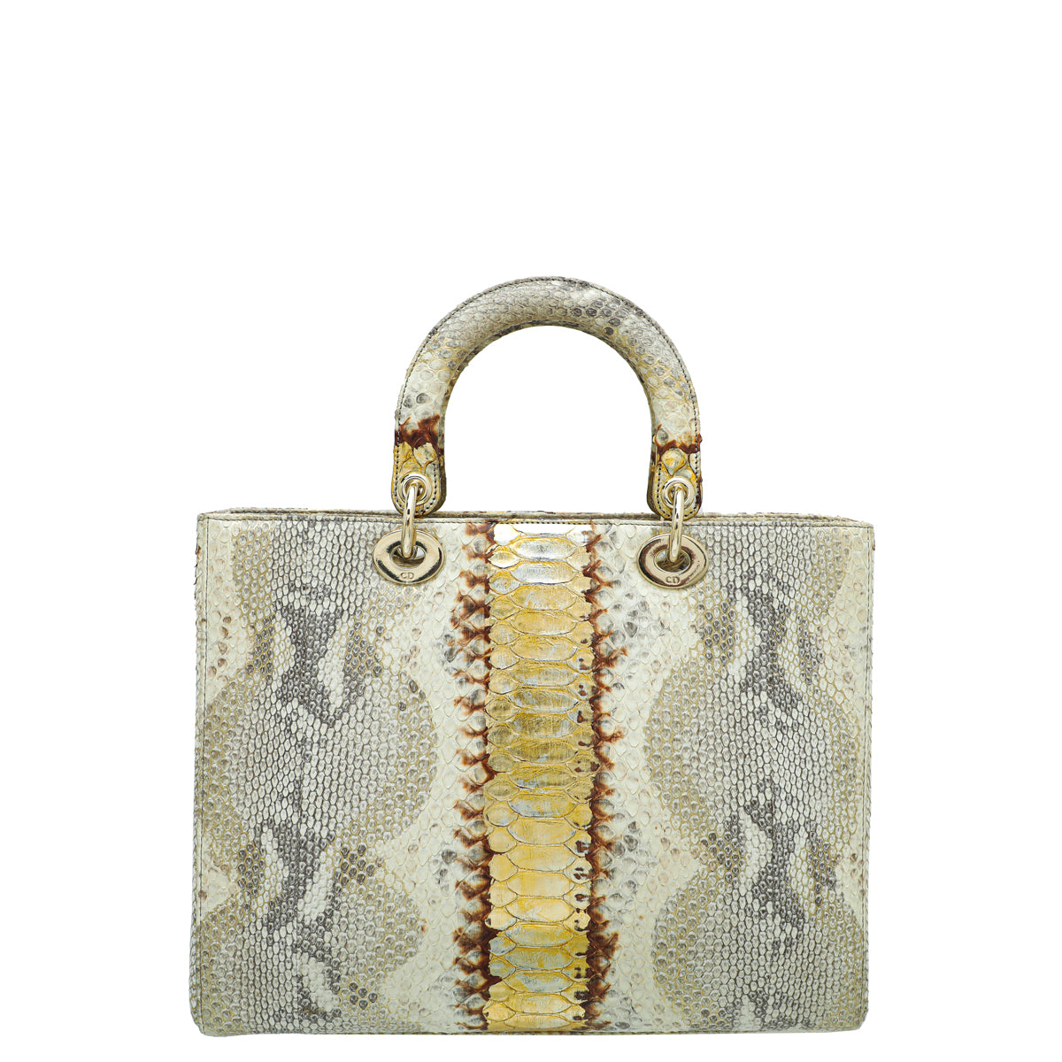 Christian Dior Bicolor Python Lady Dior Large Bag – THE CLOSET