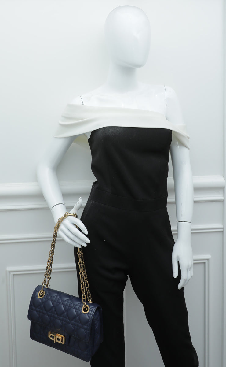 Christian Dior Navy Blue Miss Dior Lined Flap Chain Bag