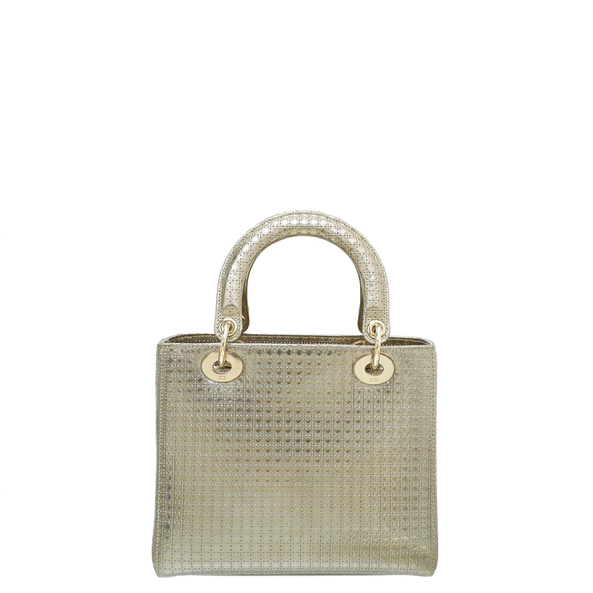 Christian Dior Champagne Lady Dior Micro Cannage Medium Bag-Christian Dior-THE CLOSET