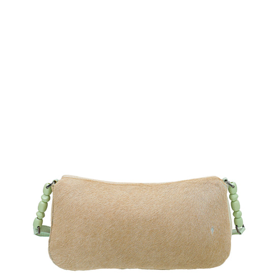 Christian Dior Bicolor Maris Pearl Calf Hair Shoulder Bag