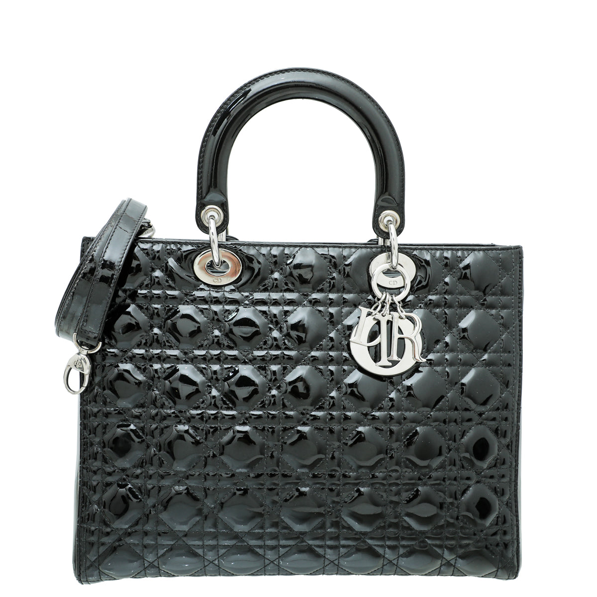 Christian Dior Black Lady Dior Large Bag-Christian Dior-THE CLOSET