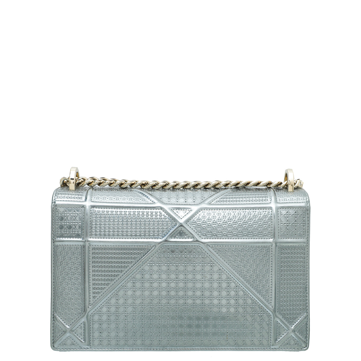 Christian Dior Silver Diorama Micro Cannage Medium Bag-Christian Dior-THE CLOSET