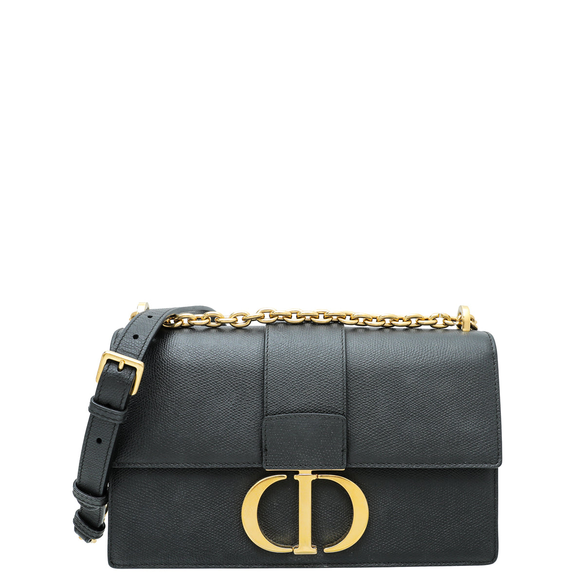 Christian Dior Black 30 Montaigne Flap Chain Bag-Christian Dior-THE CLOSET