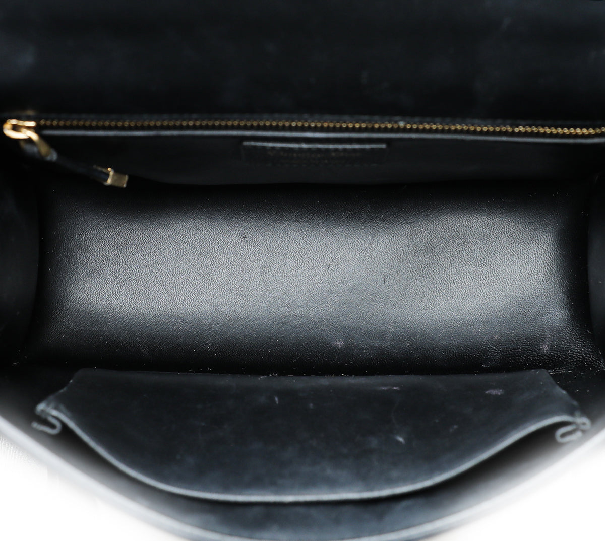 Christian Dior Black 30 Montaigne Flap Chain Bag