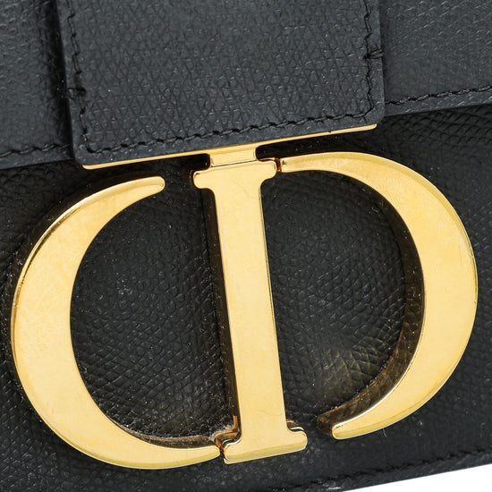 Christian Dior Black 30 Montaigne Flap Chain Bag