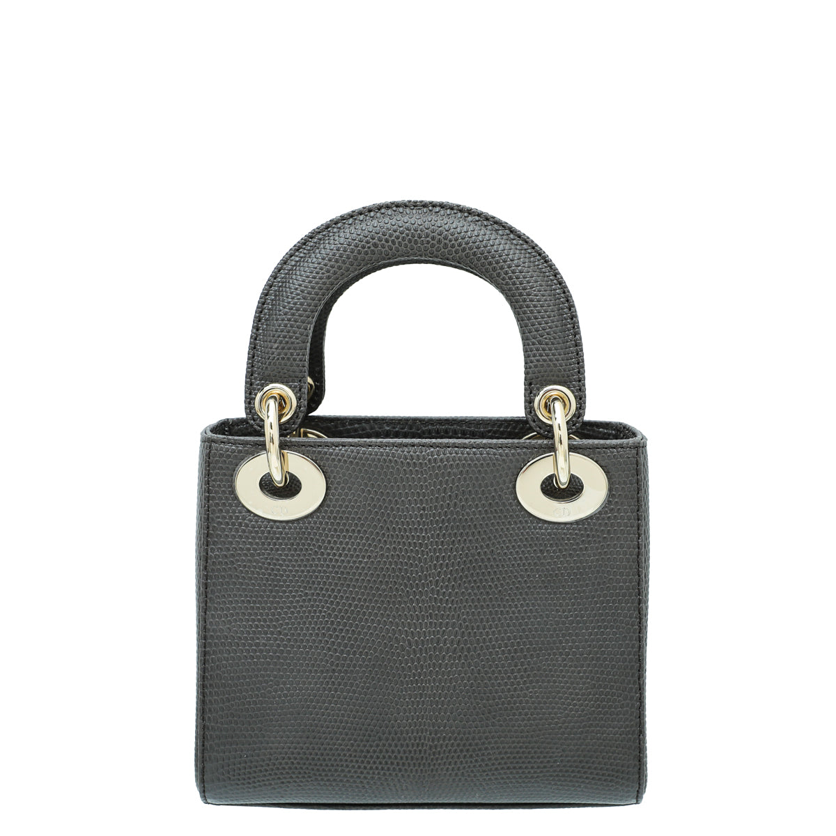 Christian Dior Smoky Gray Lizard Lady Dior Mini Bag-Christian Dior-THE CLOSET