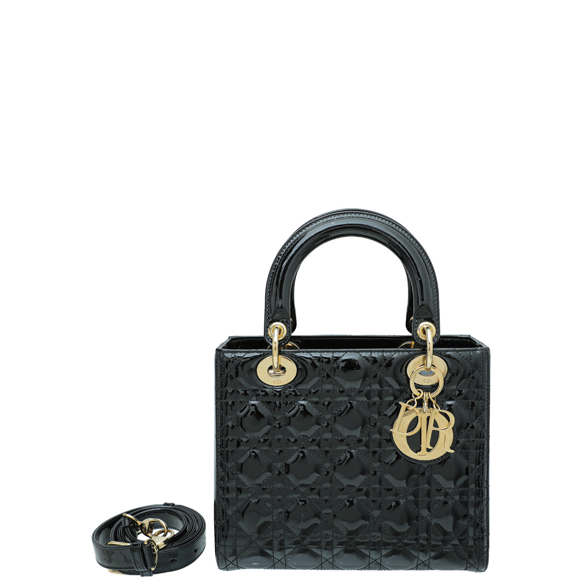 Christian Dior Black Lady Dior Medium Bag-Christian Dior-THE CLOSET