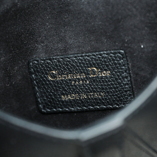 Christian Dior Black Saddle Flat Belt Pouch