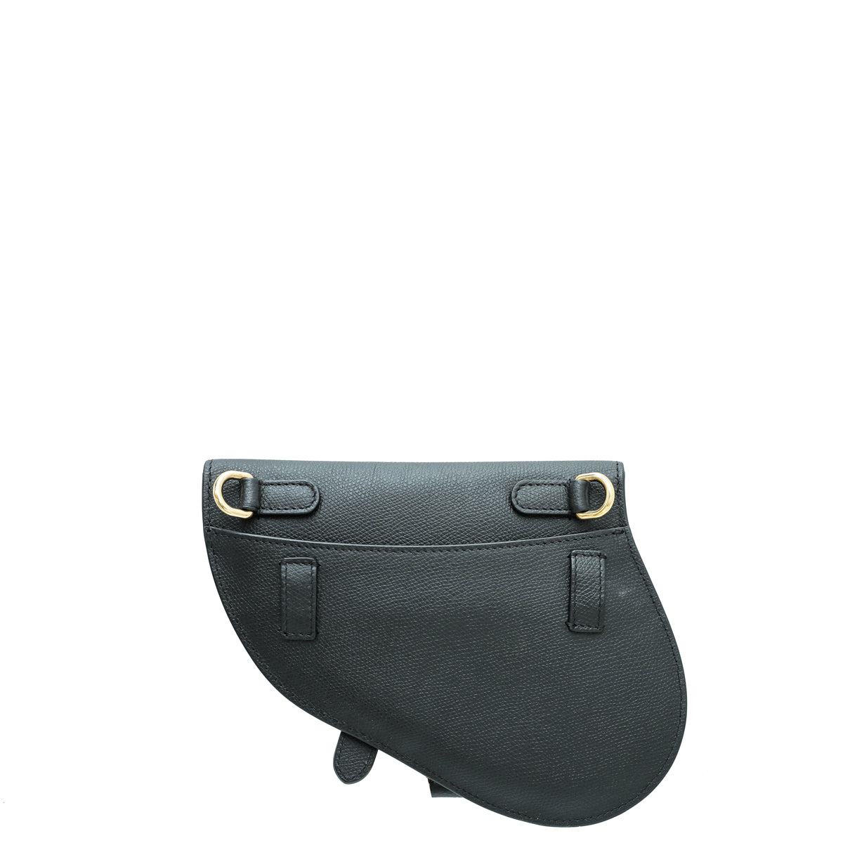 Christian Dior Black Saddle Flat Belt Pouch