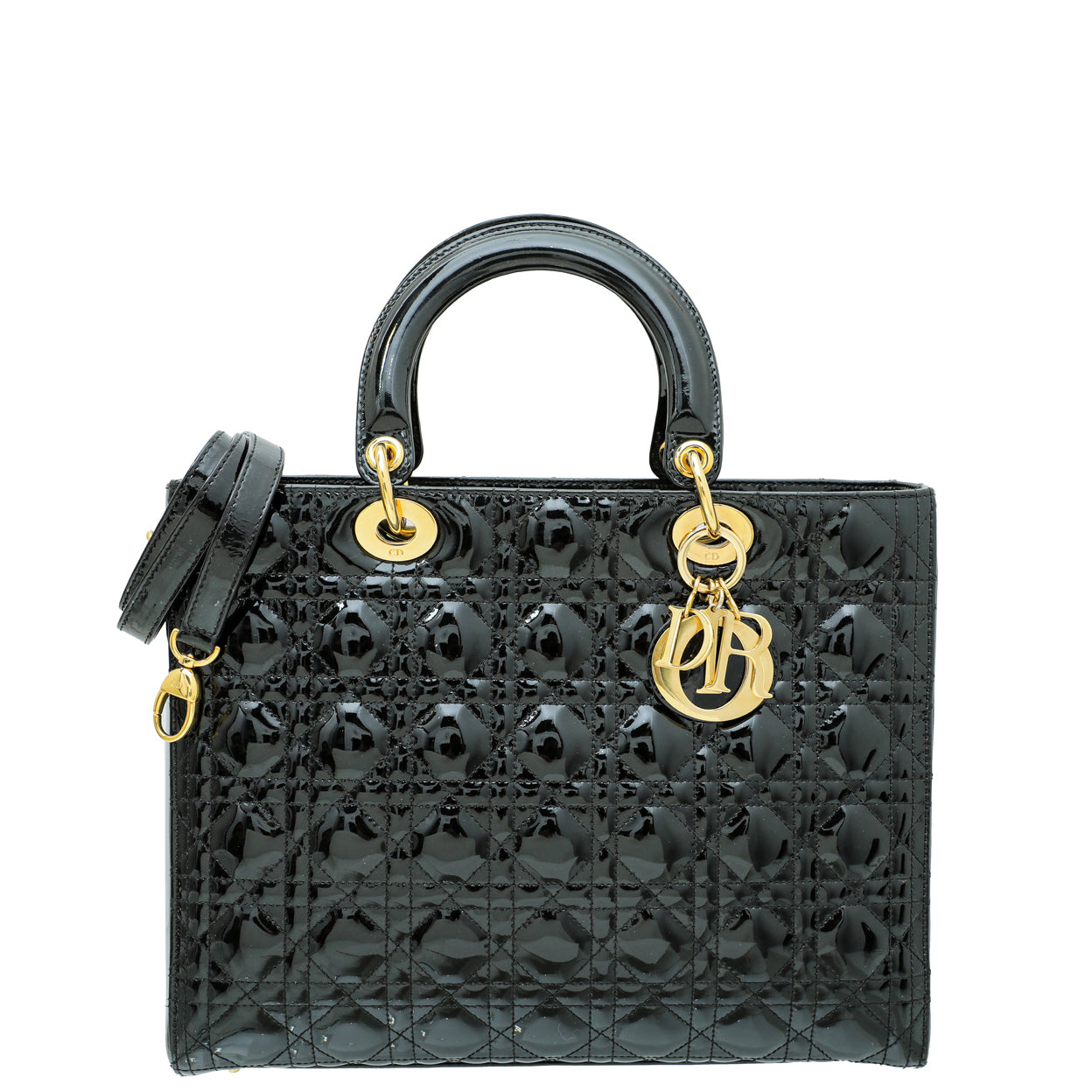 Christian Dior Black Lady Dior Large Bag-Christian Dior-THE CLOSET