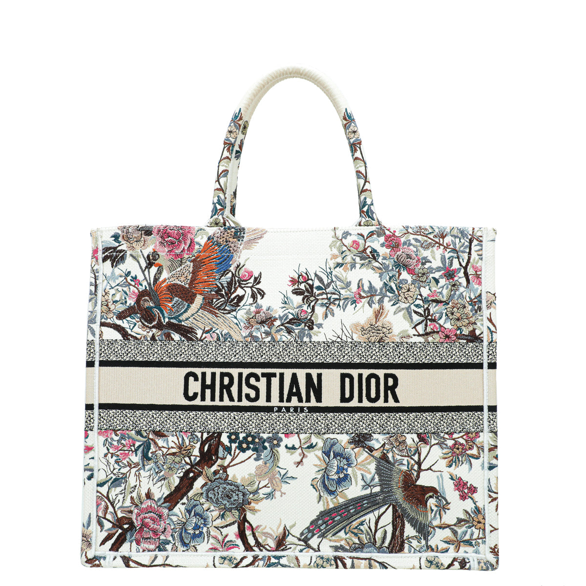 Shop Christian Dior BOOK TOTE 2023-24FW MEDIUM DIOR BOOK TOTE White  Multicolor Florilegio Embroidery by CHARIOTLONDON