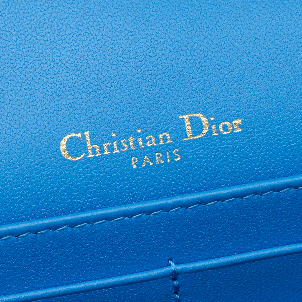 Christian Dior Royal Blue Lady Dior Chain Pouch