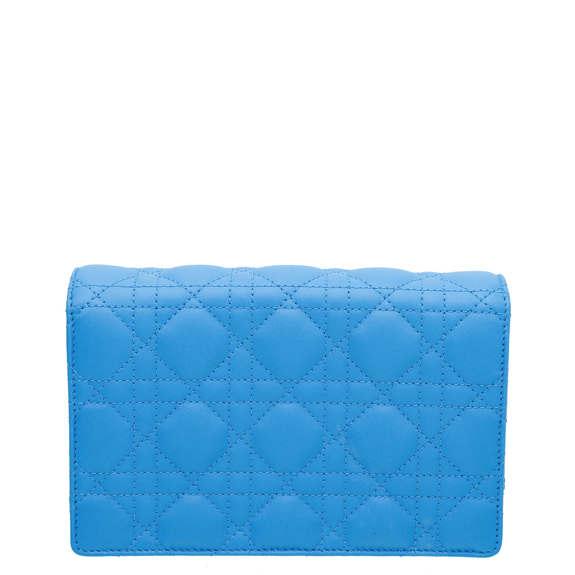 Christian Dior Royal Blue Lady Dior Chain Pouch-Christian Dior-THE CLOSET