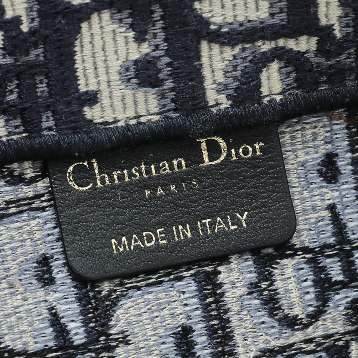 Christian Dior Navy Blue Oblique Book Tote Large Bag