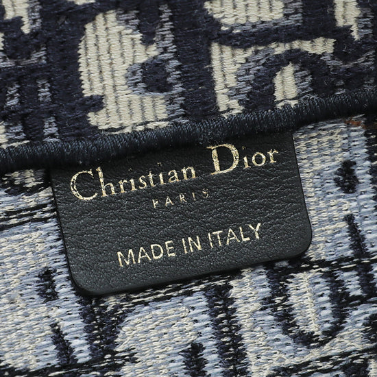 Christian Dior Book Tote Oblique Small Navy blue Cloth ref.1006165 - Joli  Closet